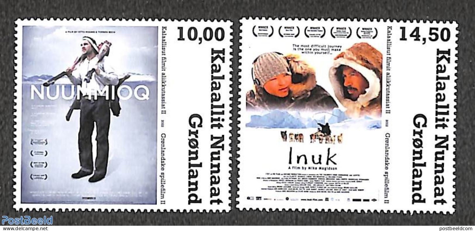 Greenland 2022 Greenlandic Movies 2v, Mint NH, Nature - Performance Art - Dogs - Film - Unused Stamps