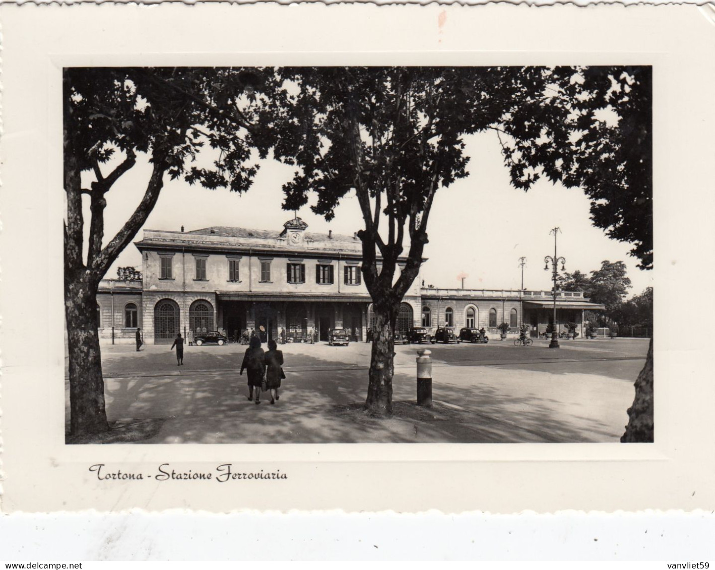 TORTONA-ALESSANDRIA-STAZIONE FERROVIARIA-CARTOLINA VERA FOTOGRAFIA-VIAGGIATA  IL 21-11-1952 - Alessandria