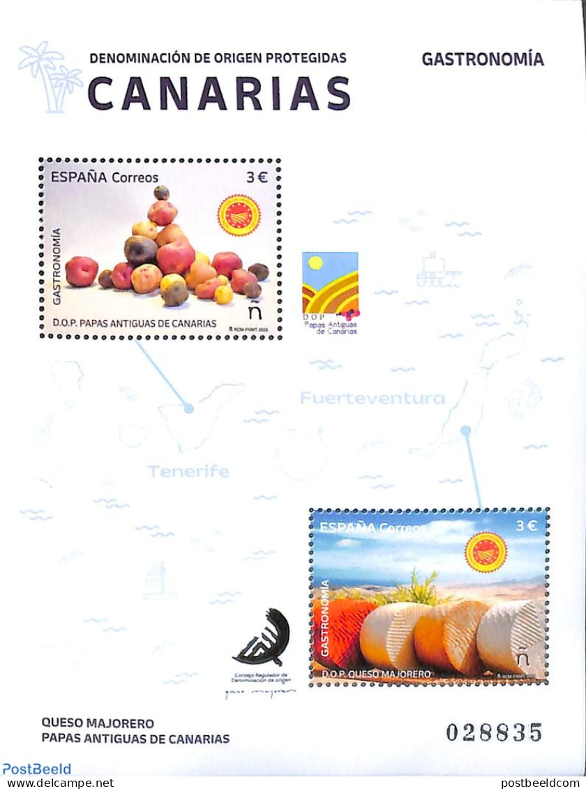 Spain 2023 Gastronomy, Canarias S/s, Mint NH, Health - Various - Food & Drink - Maps - Ungebraucht