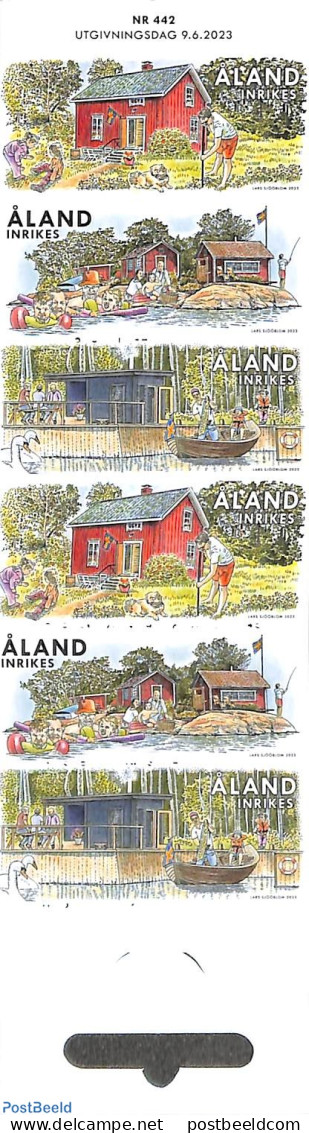 Aland 2023 Summer Holiday Houses Booklet, Mint NH, Various - Stamp Booklets - Tourism - Unclassified