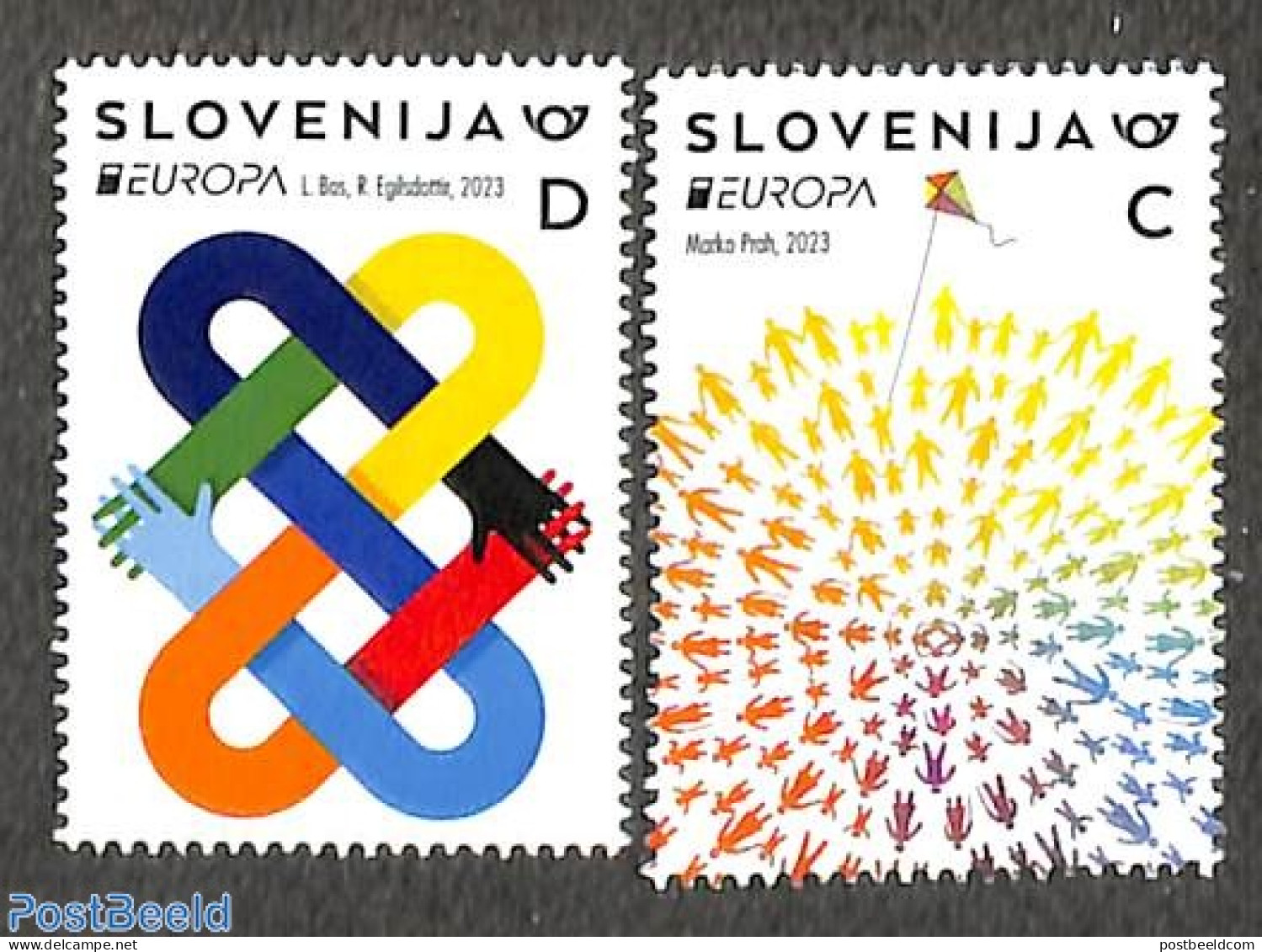 Slovenia 2023 Europa, Peace 2v, Mint NH, History - Various - Europa (cept) - Peace - Joint Issues - Emissioni Congiunte