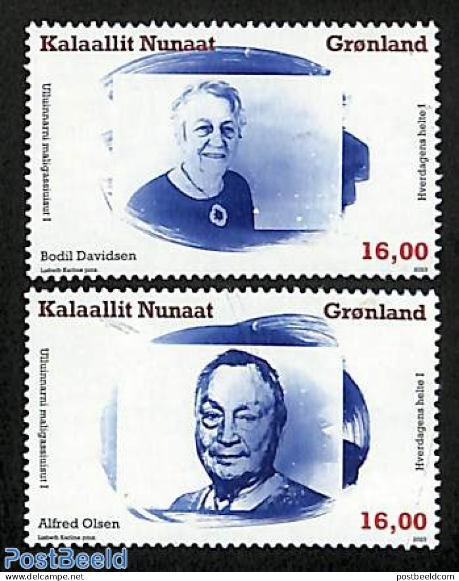 Greenland 2023 Everyday Heroes 2v, Mint NH - Nuevos