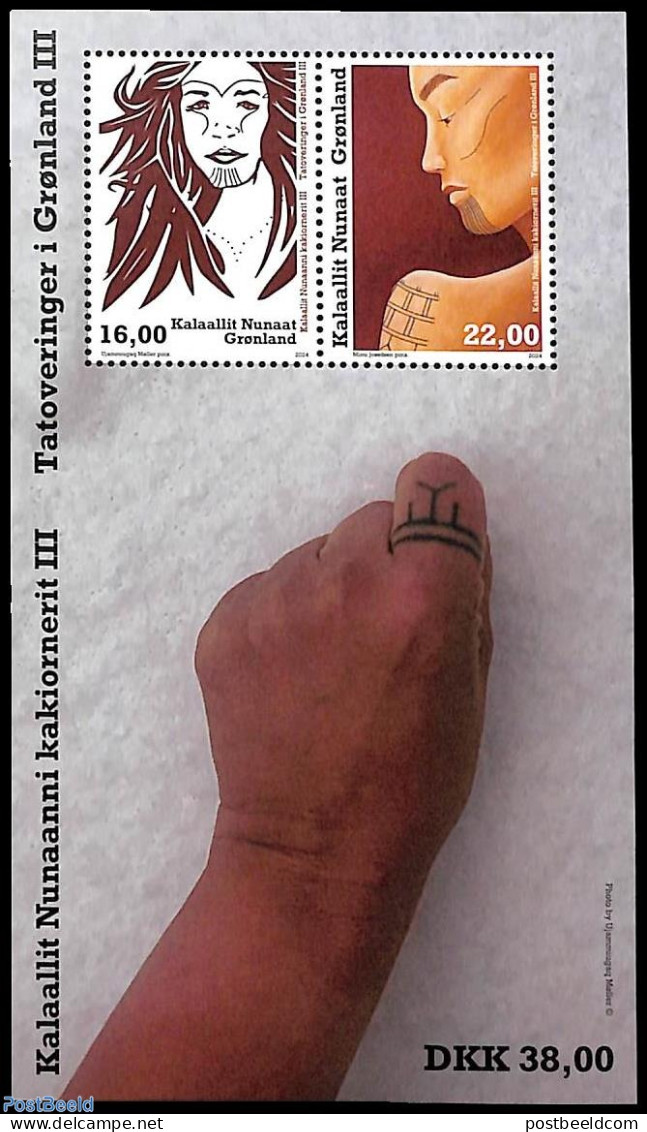 Greenland 2024 Tattoos S/s, Mint NH, Art - Tattoos - Unused Stamps