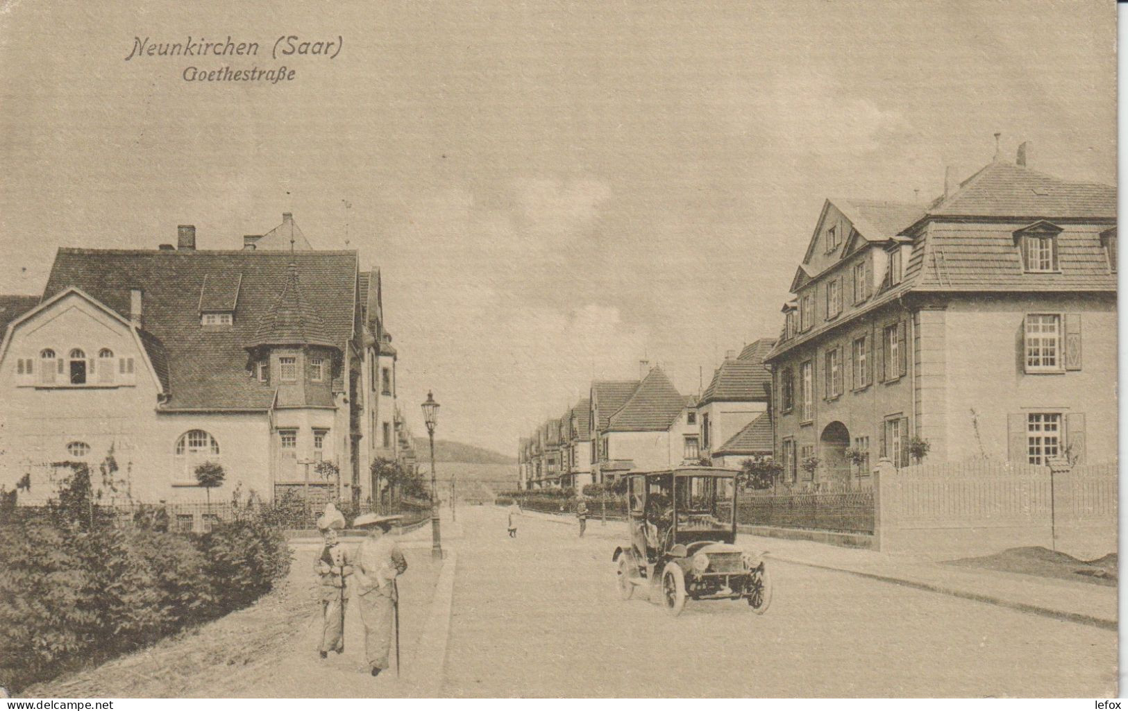 NEUNKIRCHEN GOETHESTRASS ECRITE EN 1915 - Kreis Neunkirchen