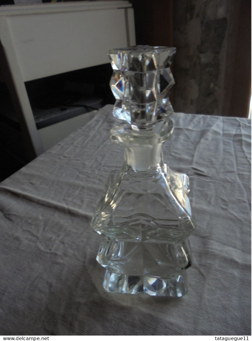 Ancien - Flacon Verseur En Cristal Made In Tchécoslovaquie - Glas & Kristall