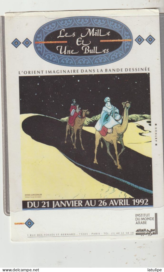 Carte De Paris 75 Exposition ( Les Mille Et Une Bulles ) L'Orient Imaginairedans Bande Dessinée Du 21 Janv-26 Avril 1992 - Expositions