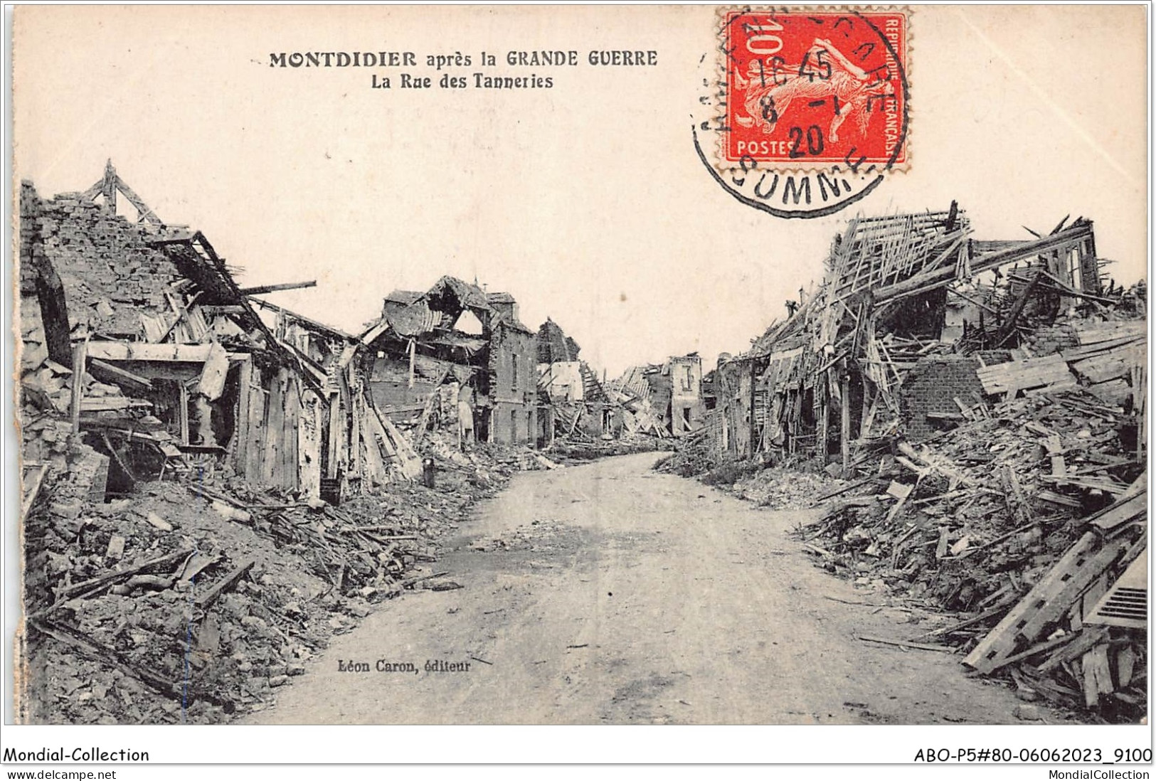 ABOP5-80-0376 - MONTDIDIER Après La Grande Guerre - La Rue Des Tanneries - Montdidier