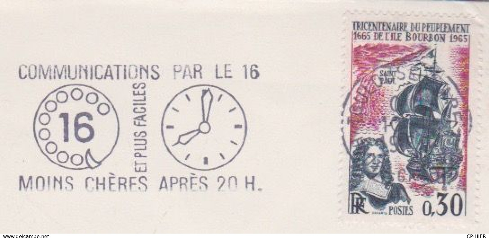 FRANCE - FLAMME COMMUNICATION PAR LE 16 - MOINS CHERE APRES 20H00 - TOULOUSE 1961 - Mechanical Postmarks (Advertisement)