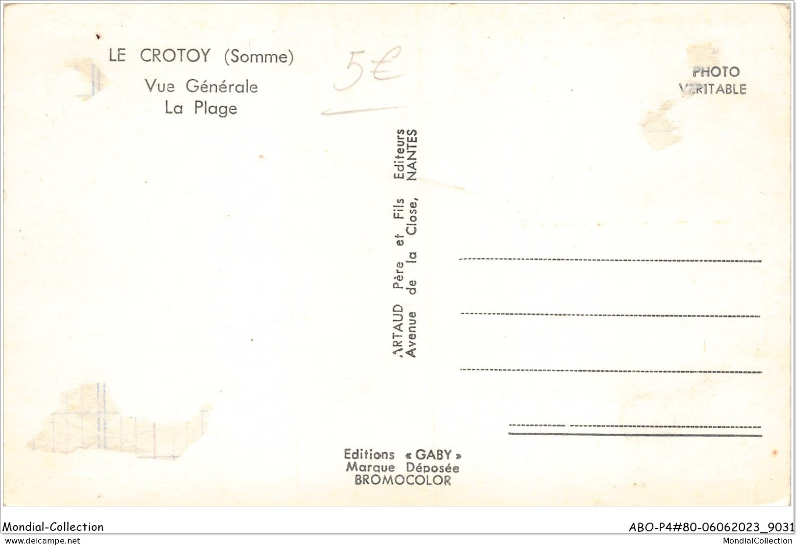 ABOP4-80-0341 - LE CROTOY - Vue Générale - La Plage - Le Crotoy
