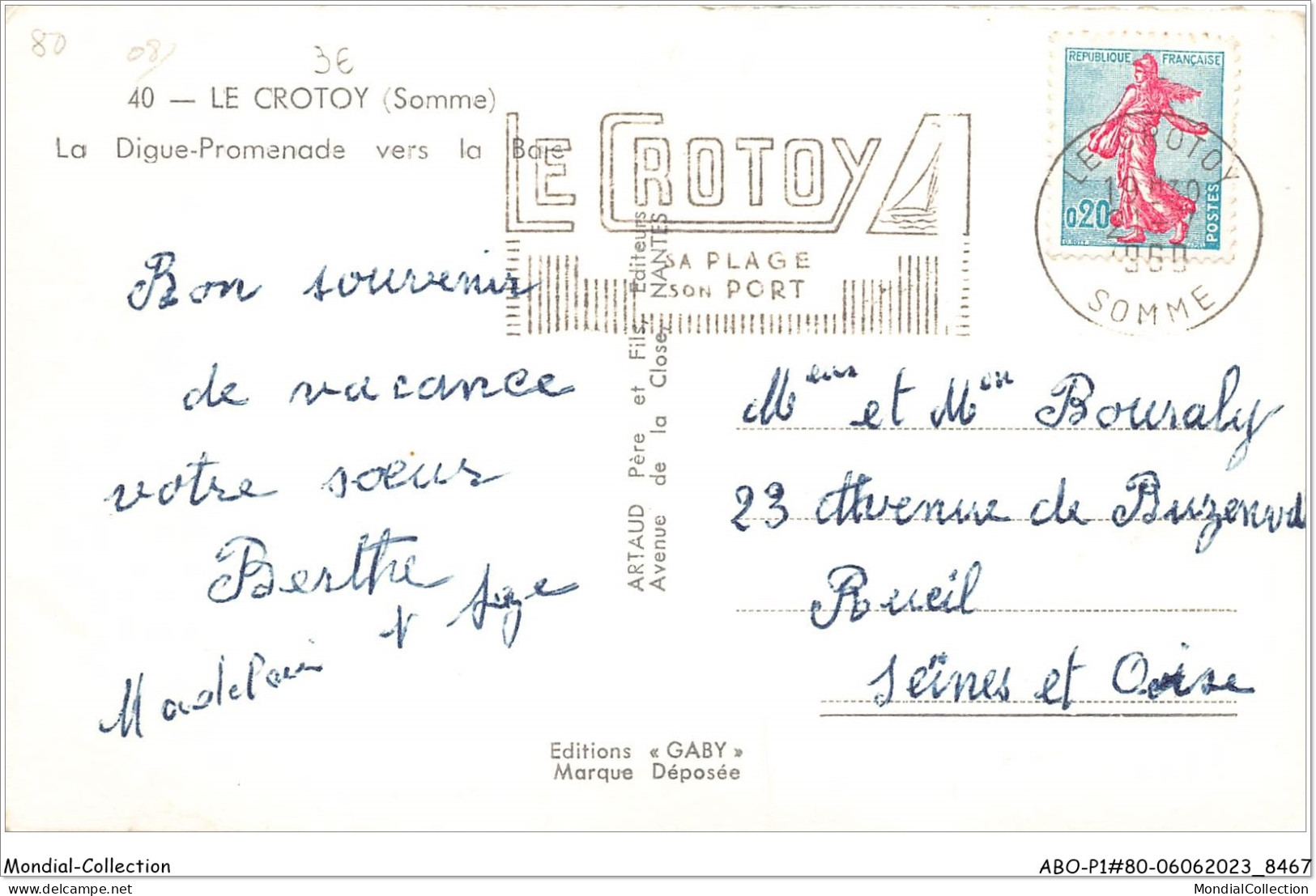 ABOP1-80-0058 - LE CROTOY - La Digue-Promenade Vers La Baie - Le Crotoy