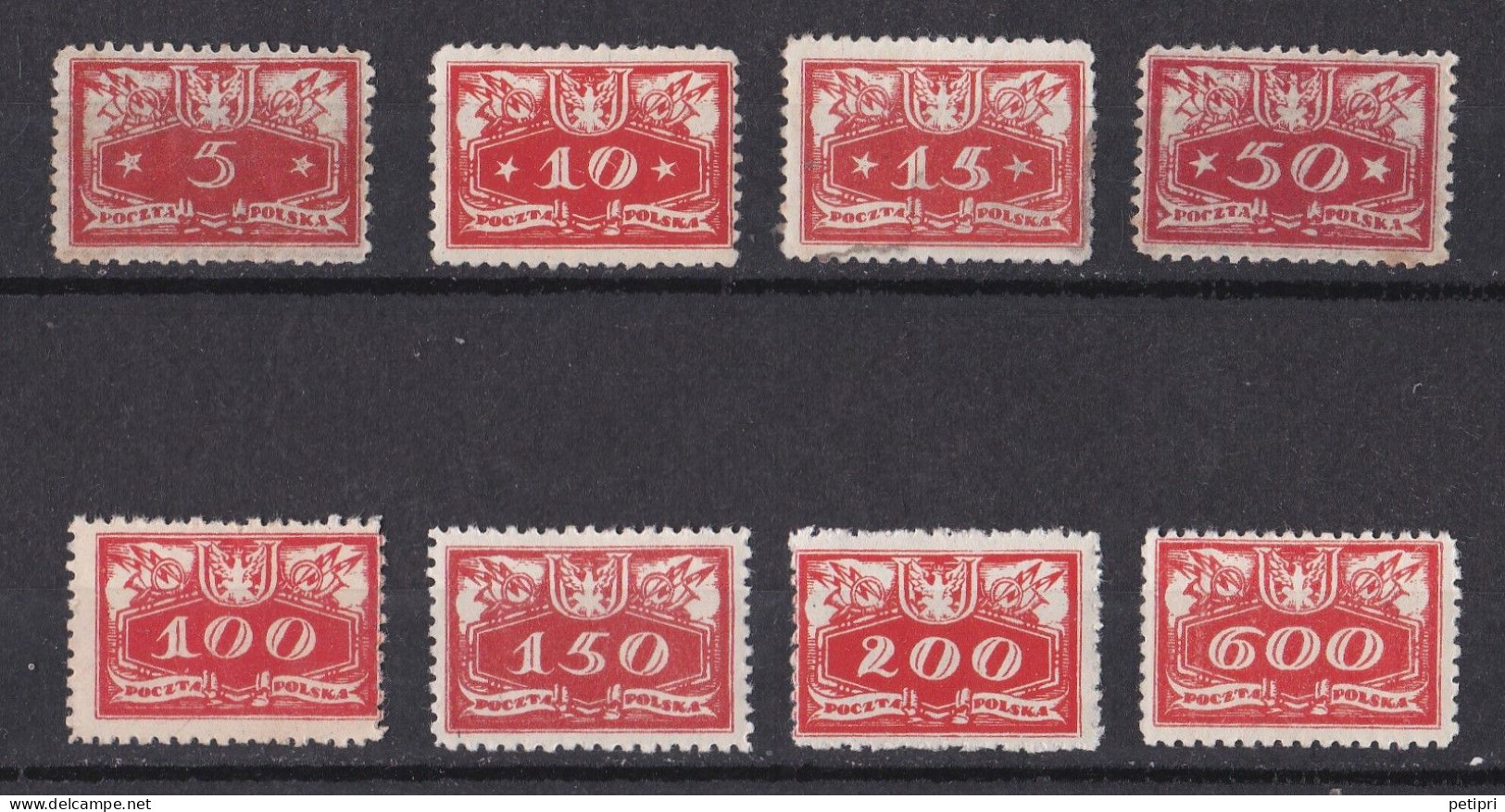 Pologne - Service   Y & T N ° 2   3   4   6   7   8   9  Et  11 Neuf *  Avec Trace De Charniere - Servizio