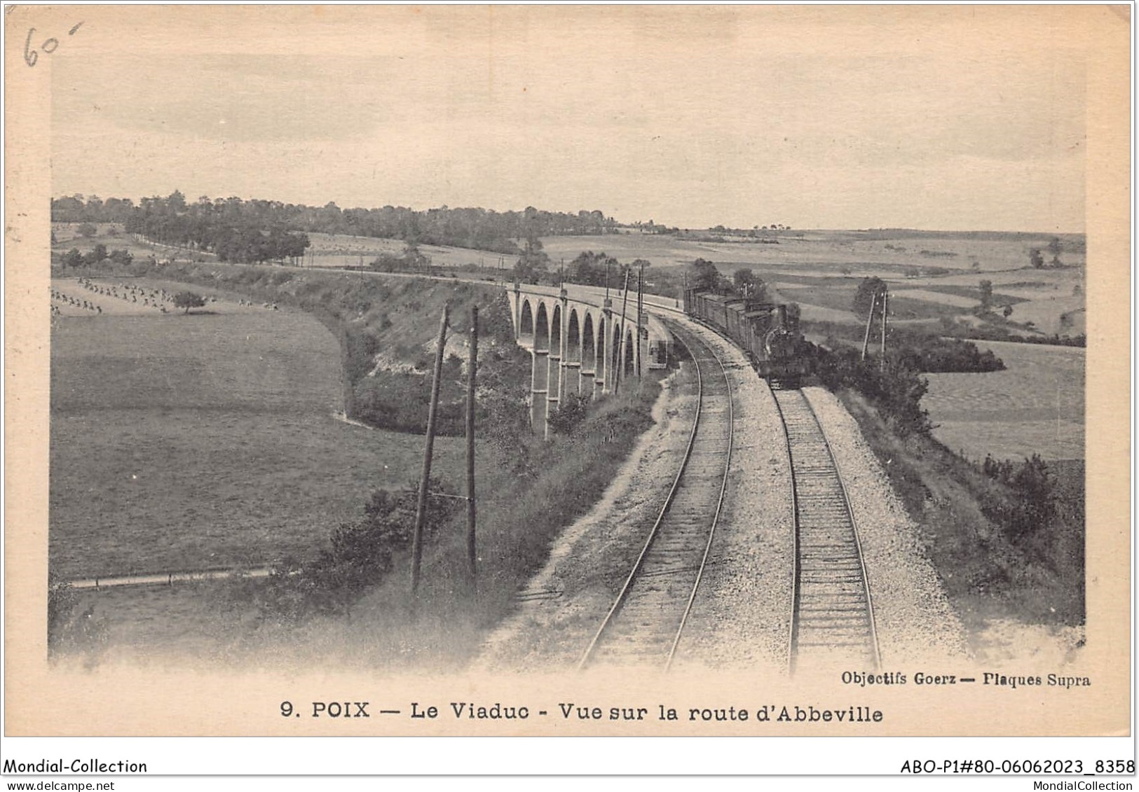 ABOP1-80-0004 - POIX - Le Viaduc - Vue Sur La Route D'ABBEVILLE - Poix-de-Picardie