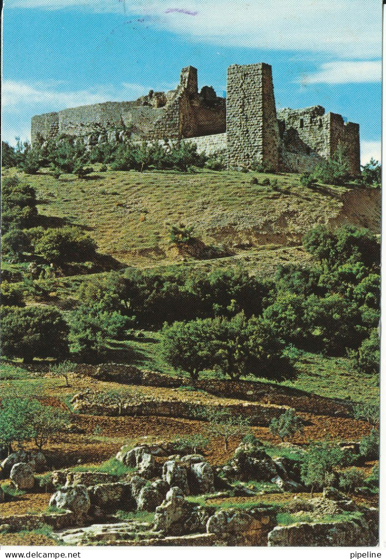 Jordan Postcard Sent To Switzerland 4-3-1986 (Qalat Al Rabadh Ajlun) - Jordanië