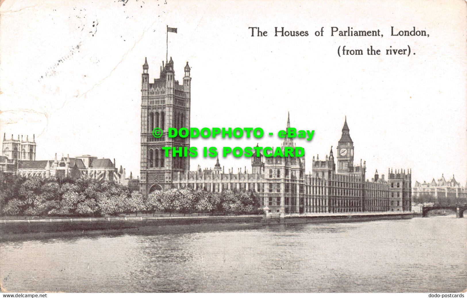 R507362 London. The Houses Of Parliament. From The River. 1925 - Andere & Zonder Classificatie