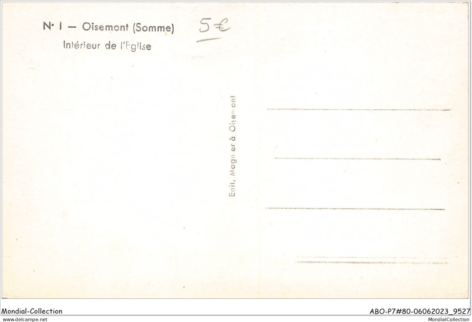 ABOP7-80-0588 - OISEMONT - Intérieur De L'Eglise - Oisemont