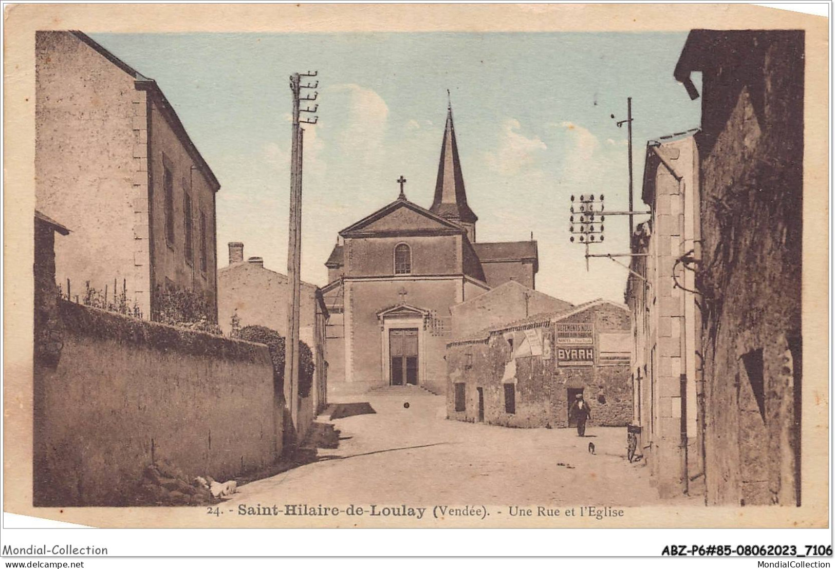 ABZP6-85-0501 - SAINT HILAIRE DE LOULAY - Une Rue Et L'eglise - Saint Hilaire Des Loges
