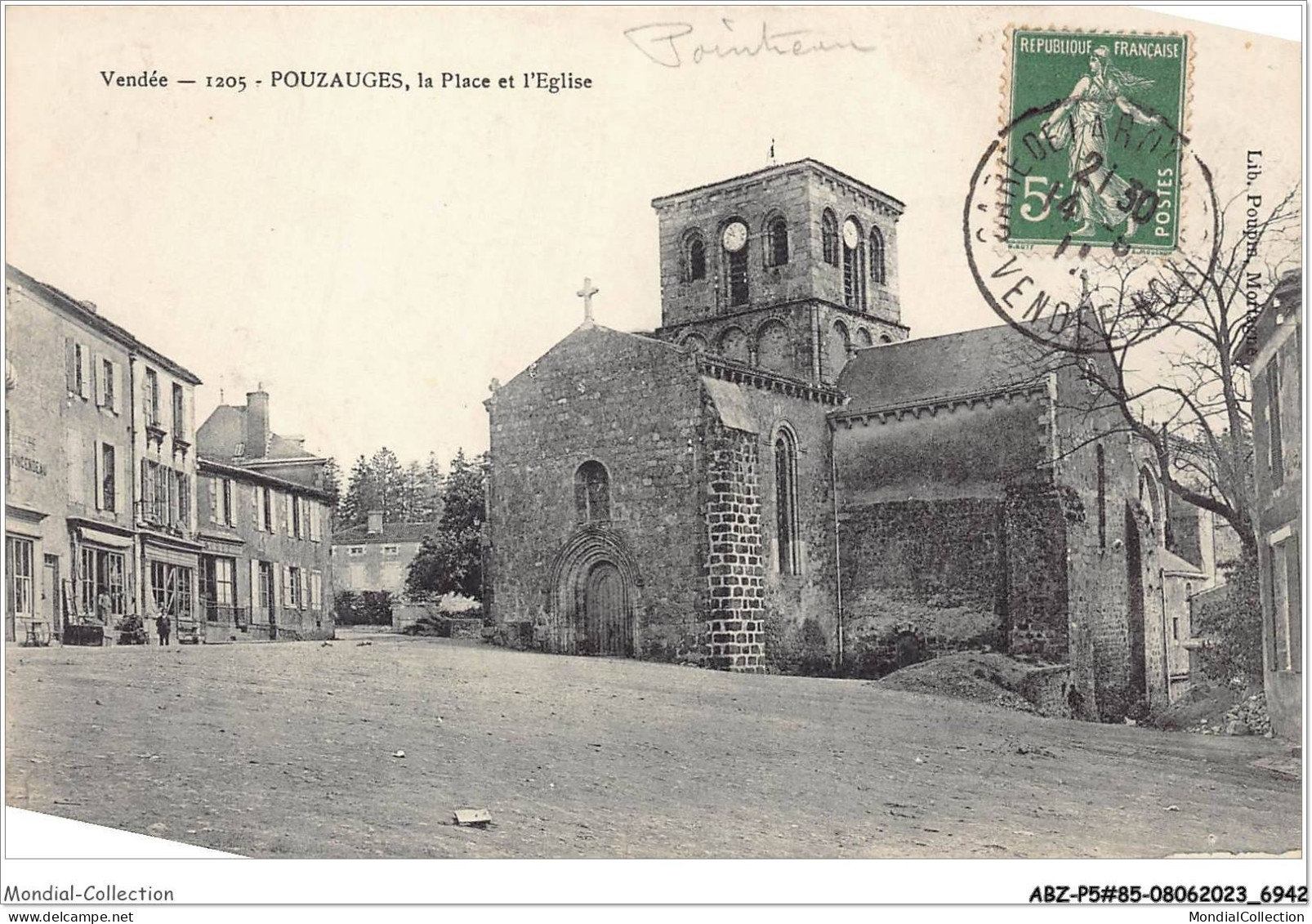 ABZP5-85-0418 - POUZAUGES - La Place Et L'eglise  - Pouzauges