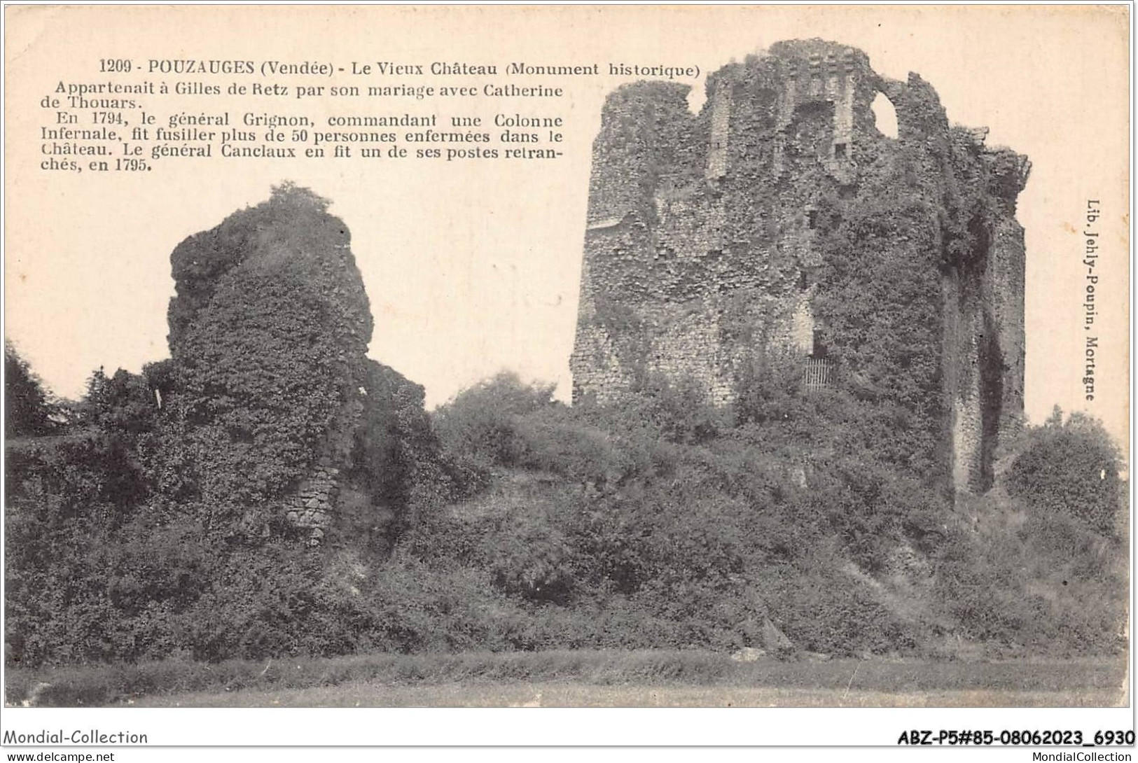 ABZP5-85-0412 - POUZAUGES - Le Vieux Chateau  - Pouzauges
