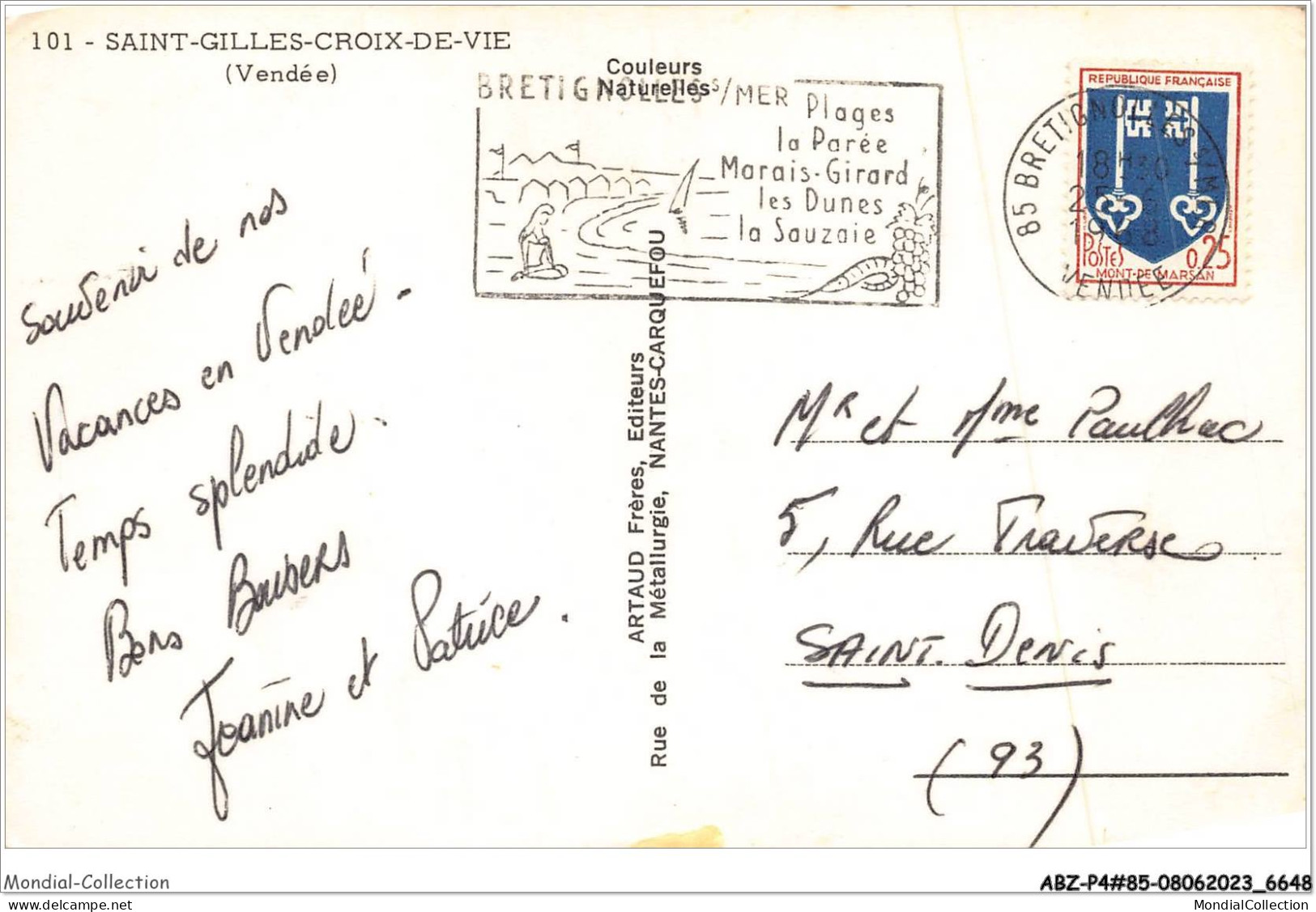 ABZP4-85-0270 - SAINT GILLES CROIX DE VIE - Vue Générale  - Saint Gilles Croix De Vie