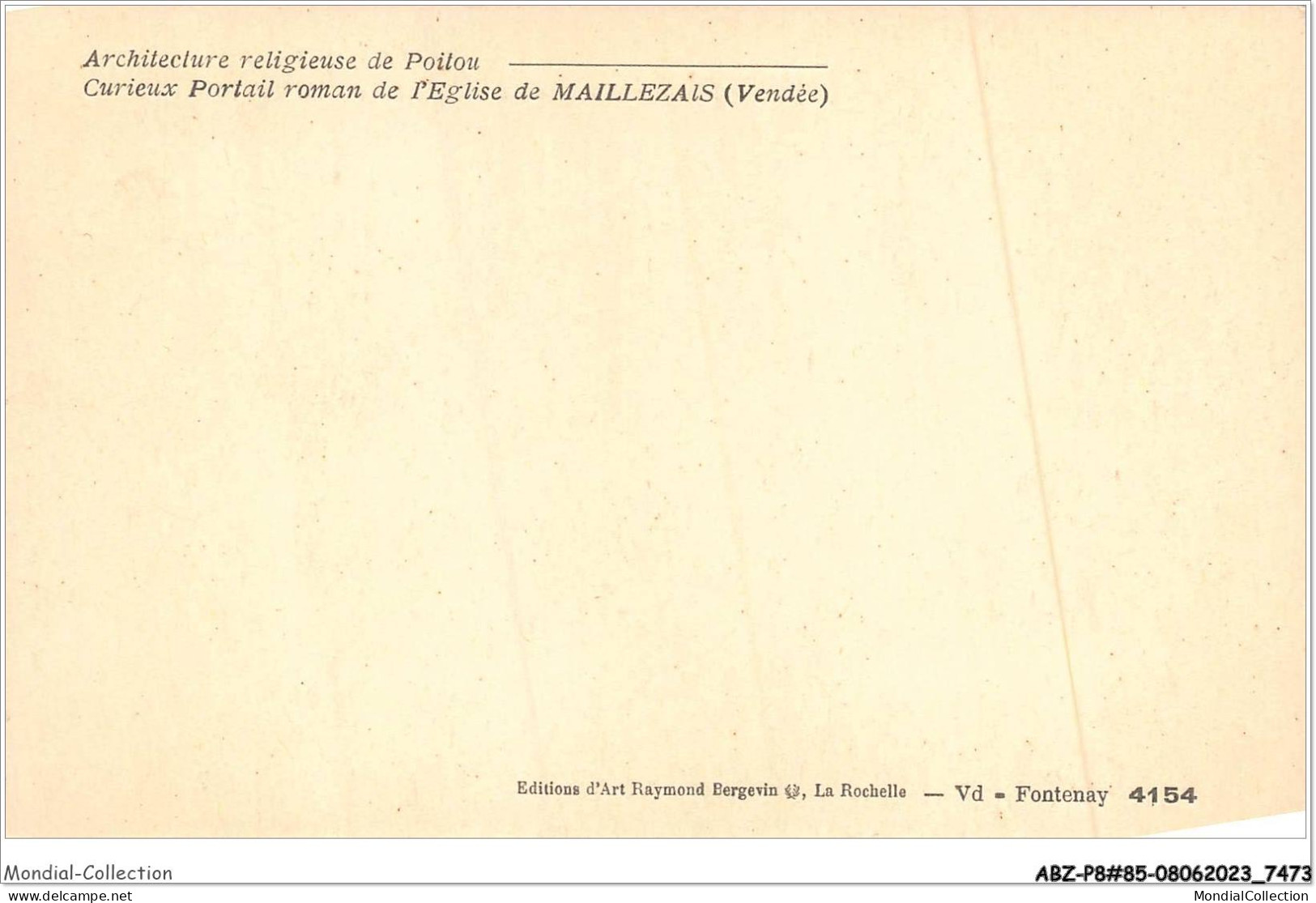 ABZP8-85-0684 - MAILLEZAIS - Curieux Portail De L'eglise  - Maillezais