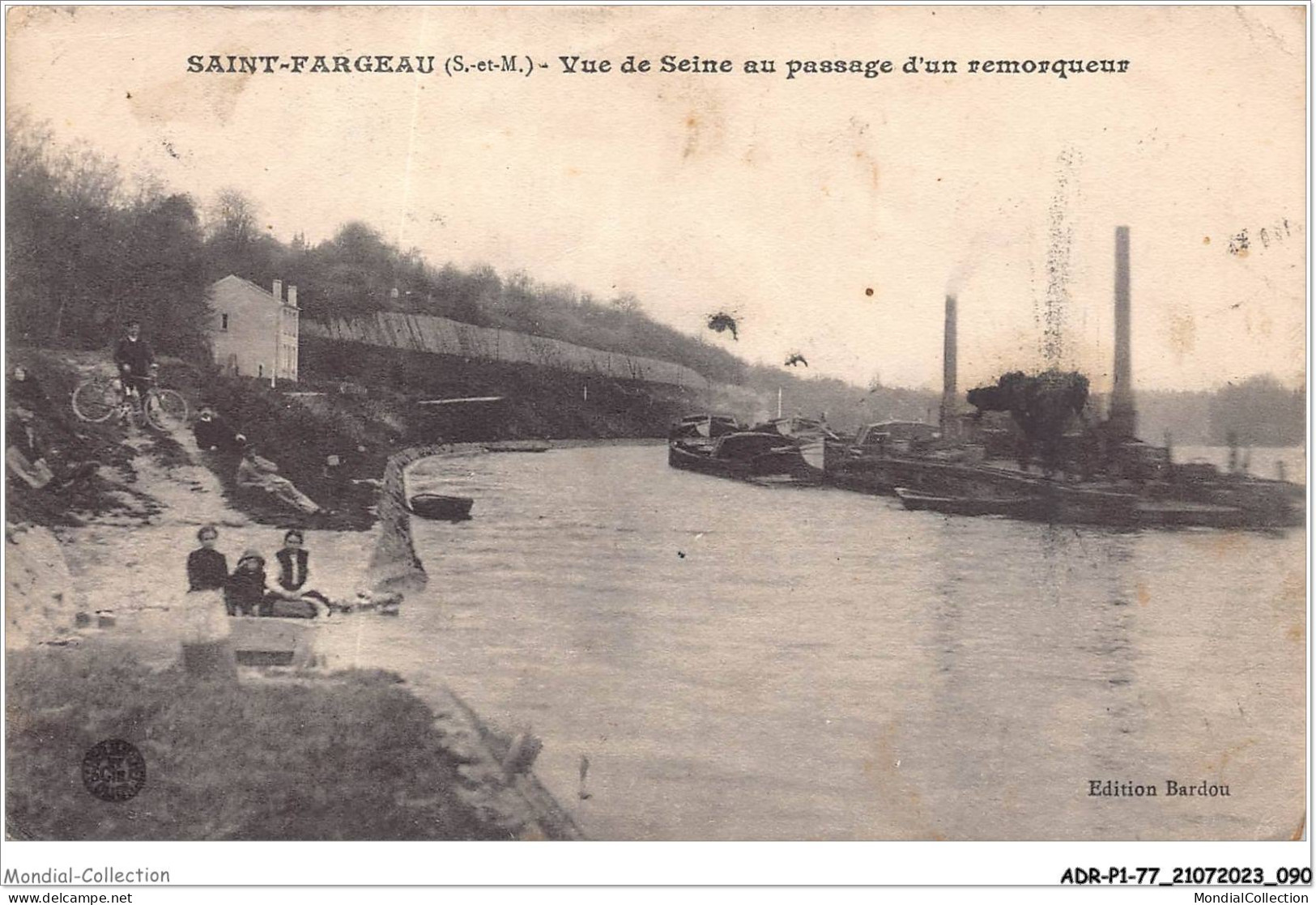 ADRP1-77-0046 - SAINT-FARGEAU - Vue De Seine Au Passage D'un Remorqueur - Saint Fargeau Ponthierry