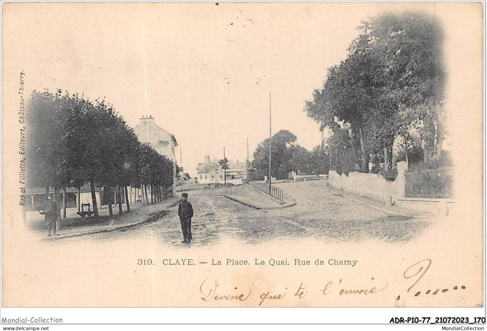 ADRP10-77-0958 - CLAYE - La Place - Le Quai - Rue De Charny - Claye Souilly