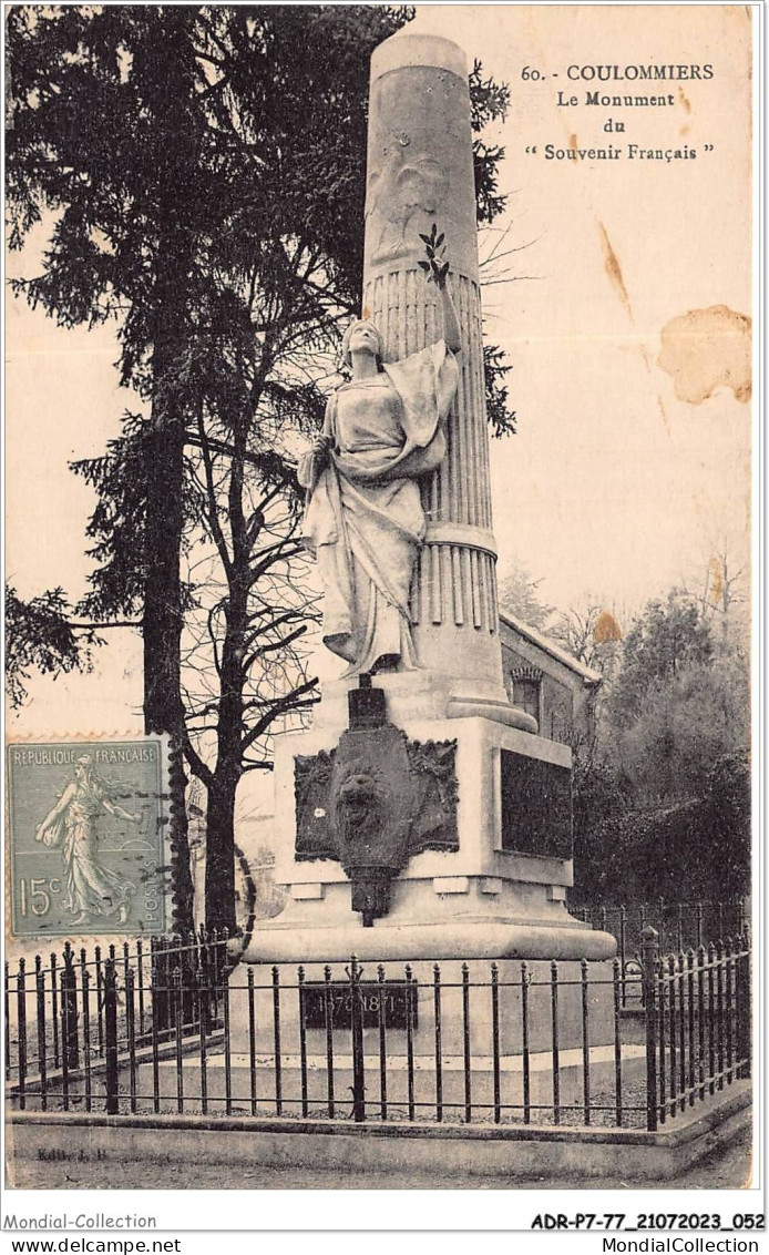 ADRP7-77-0611 - COULOMMIERS - Le Monument Du Souvenir Français - Coulommiers