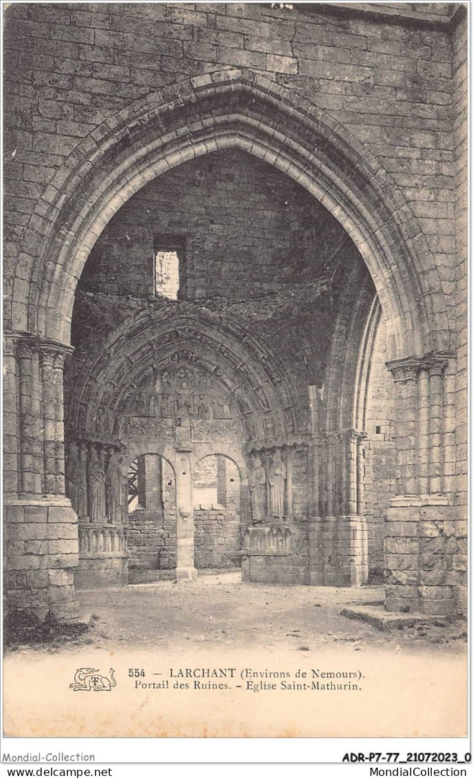 ADRP7-77-0585 - LARCHANT - Portail Des Ruines - église Saint-mathurin - Larchant