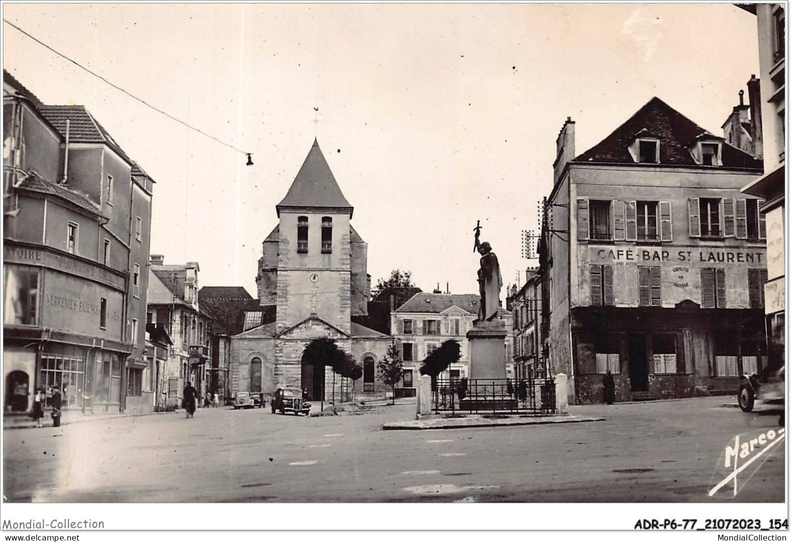ADRP6-77-0570 - LAGNY-THORIGNY - église Saint-martin Et Place Du Marché - Lagny Sur Marne