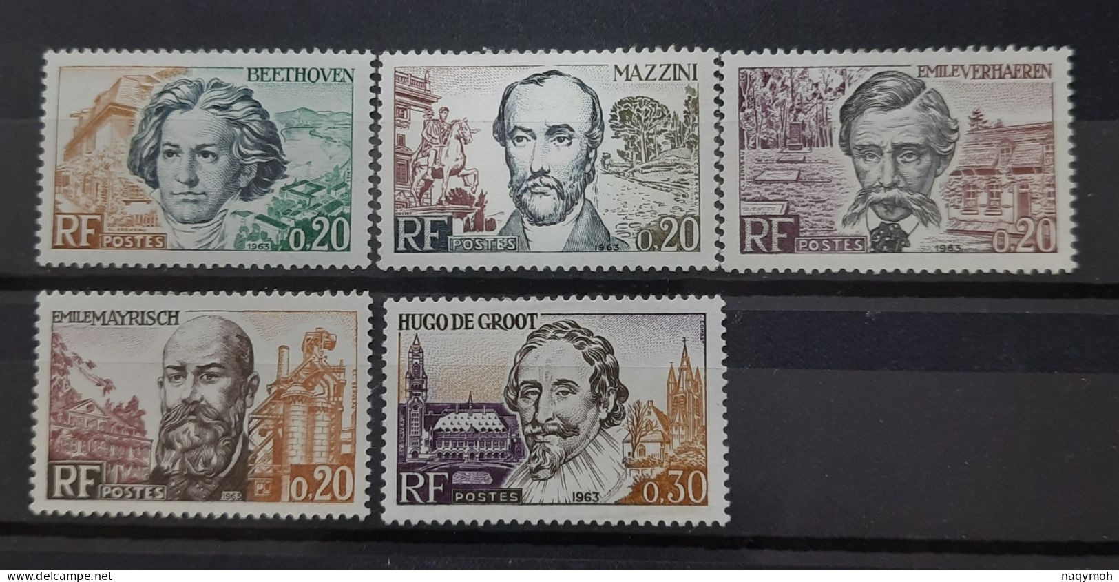France Yvert 1382 à 1386** Année 1963 Série Complète MNH. - Unused Stamps