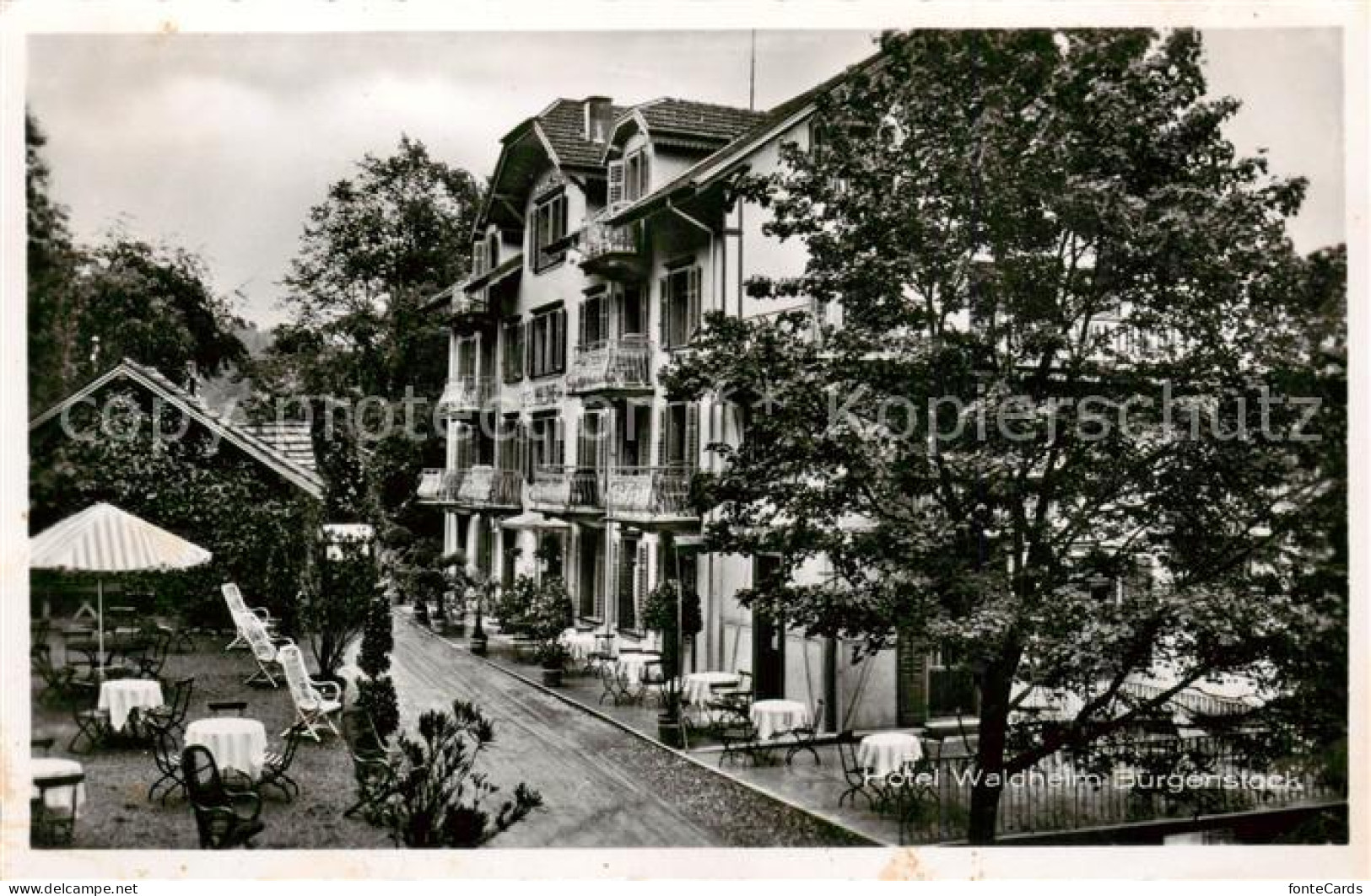 13792490 Buergenstock Hotel Waldheim Aussenansicht M. Terrasse Buergenstock - Autres & Non Classés