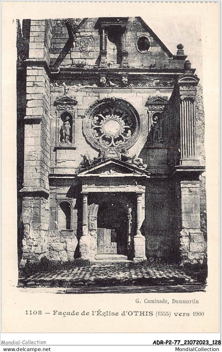 ADRP2-77-0158 - Eglise D'OTHIS - Façade De L'église Vers 1900 - Othis