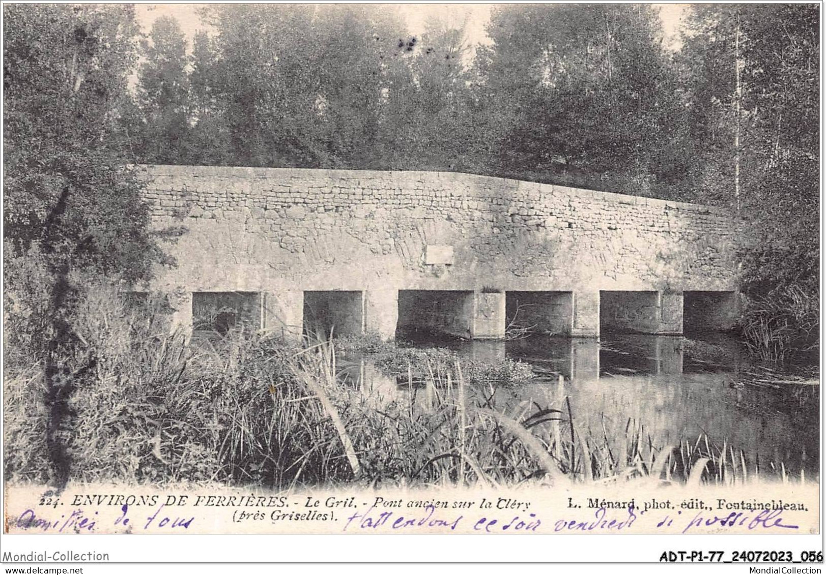 ADTP1-77-0029 - Environs De FERRIERES - Le Gril - Pont Ancien Sur La Cléry  - Torcy