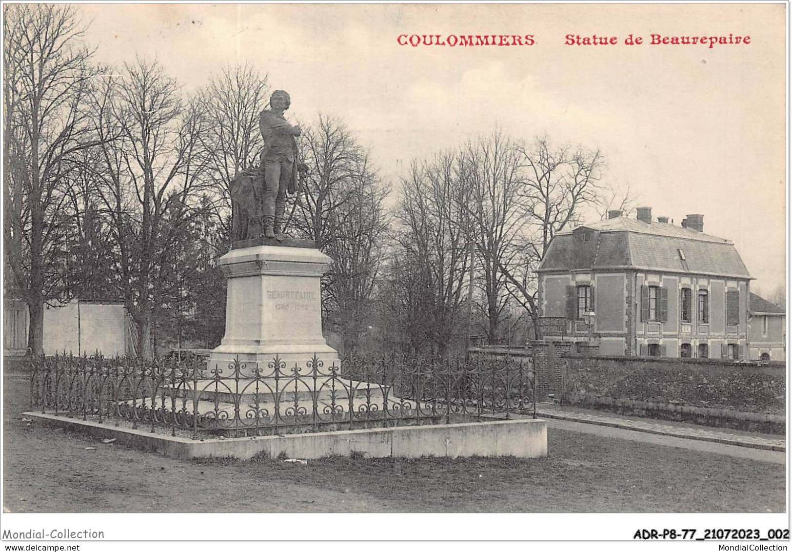 ADRP8-77-0680 - COULOMMIERS - Statue De Beaurepaire - Coulommiers