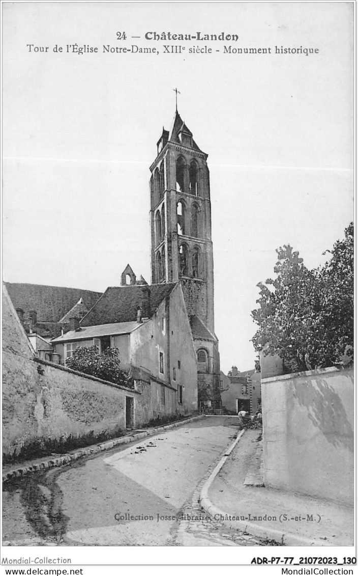 ADRP7-77-0650 - CHATEAU-LANDON - Tour De L'église Notre-dame - Monument Historique - Chateau Landon