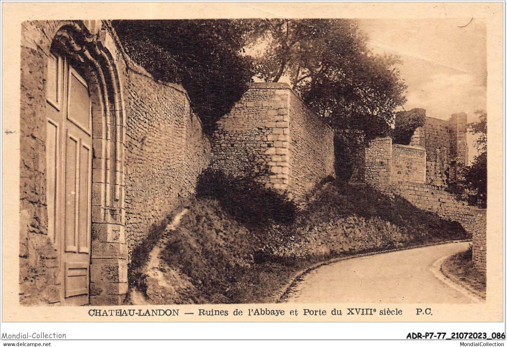 ADRP7-77-0628 - CHATEAU-LANDON - Ruines De L'abbaye Et Porte Du XVIIIè Siècle - Chateau Landon