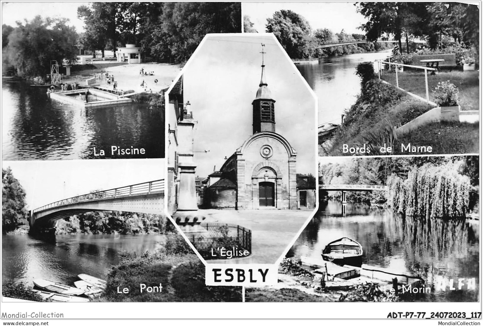 ADTP7-77-0620 - ESBLY - La Piscine - Bords De Marne - L'église - Le Pont - Le Morin  - Esbly