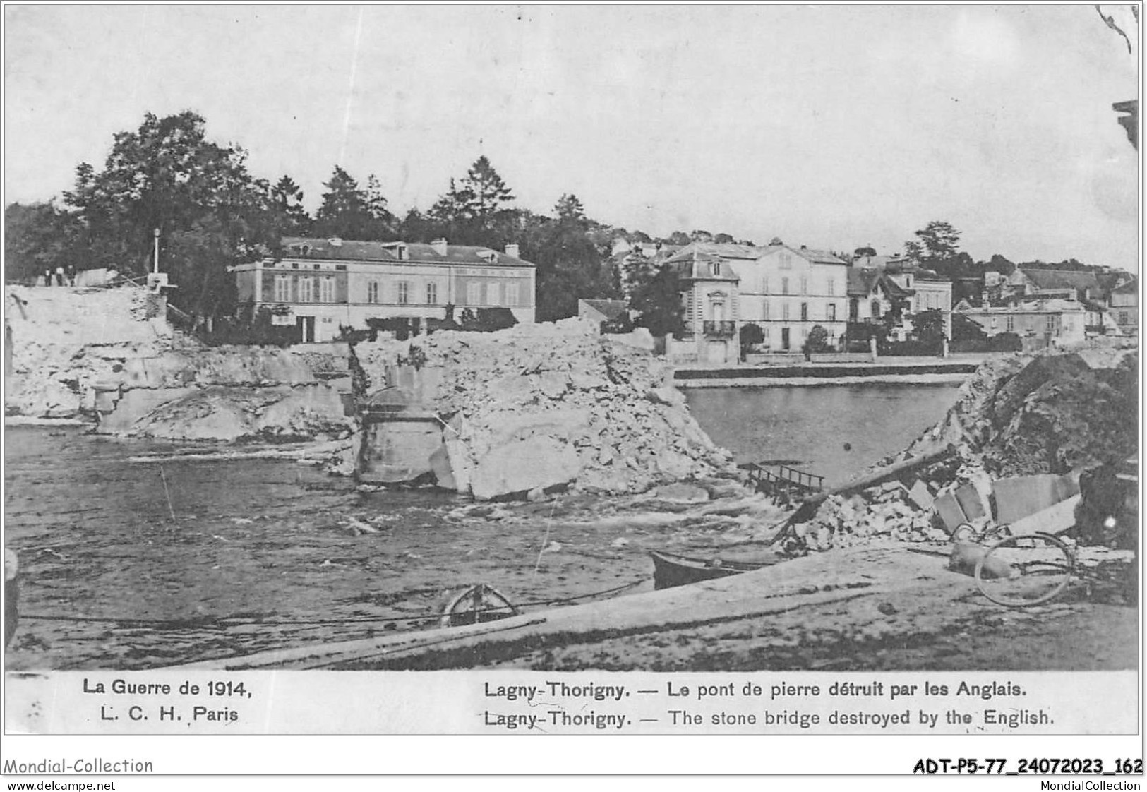 ADTP5-77-0450 - LAGNY-THORIGNY - Le Pont De Pierre Détruit Par Les Anglais  - Lagny Sur Marne