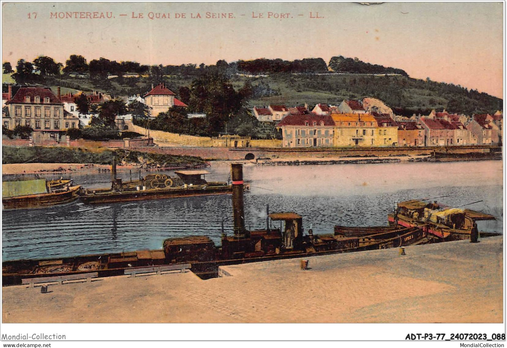 ADTP3-77-0235 - MONTEREAU - Le Quai De La Seine - Le Port  - Montereau