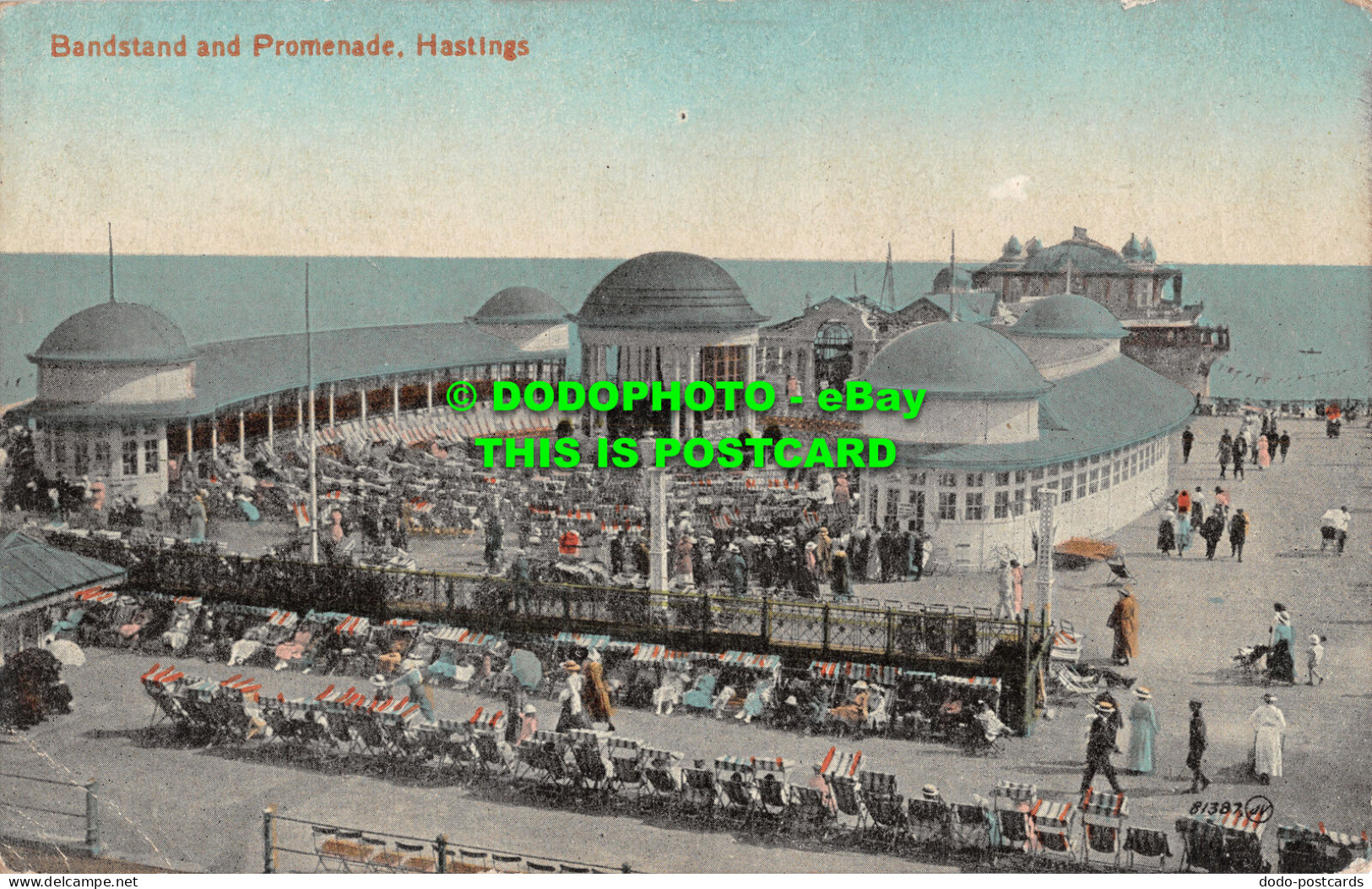 R507666 Hastings. Bandstand And Promenade. Valentine Series. 1919 - World