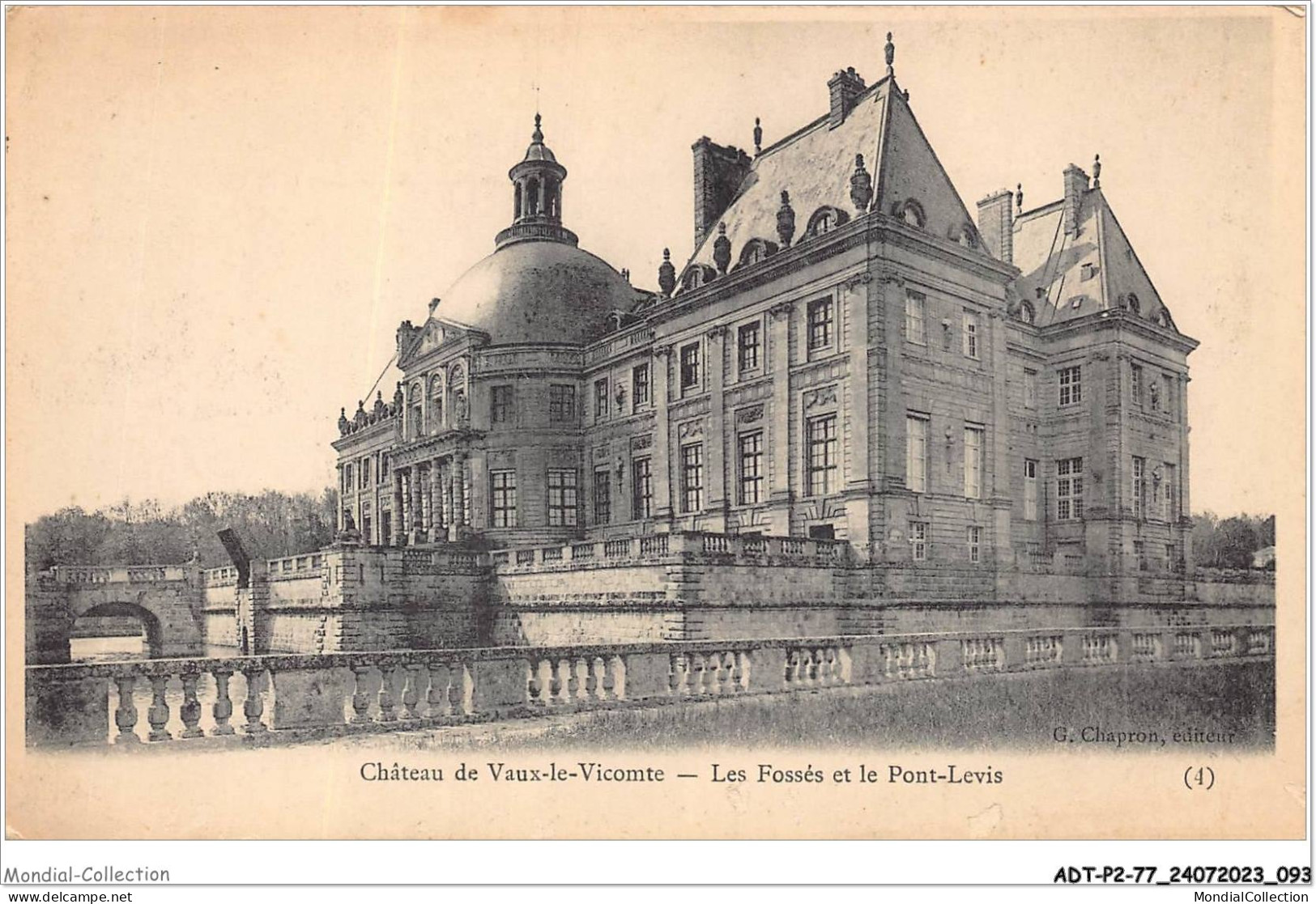 ADTP2-77-0137 - Château De Vaux-le-vicomte - Les Fossés Et Le Pont-levis - Melun