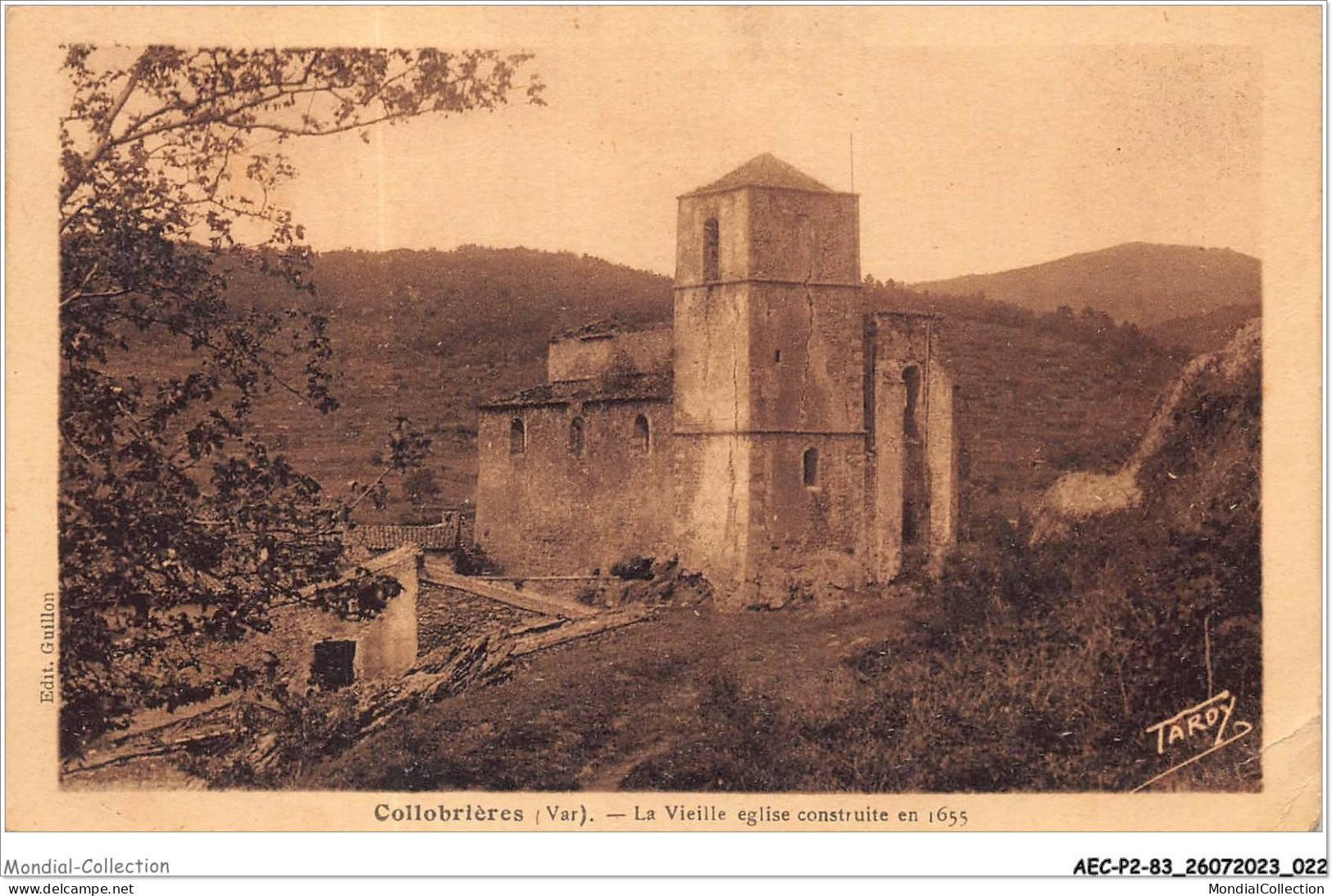 AECP2-83-0109- COLLOBRIERES - La Vieille Eglise Construite En 1655 - Collobrieres