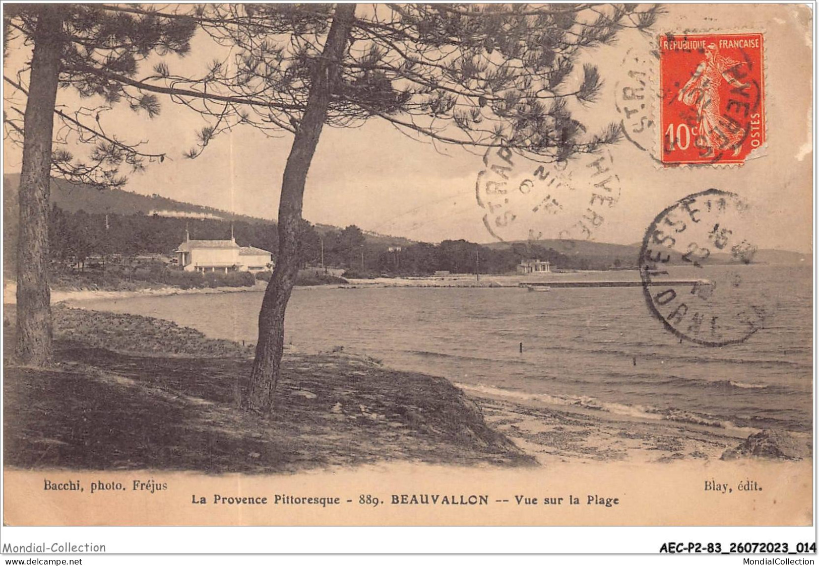 AECP2-83-0105- La Provence Pittoresque - BEAUVALLON - Vue Sur La Plage  - Sainte-Maxime