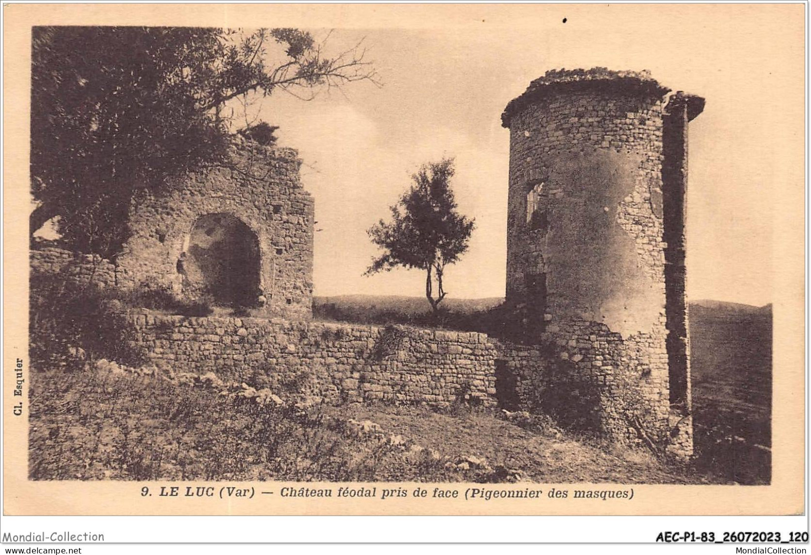 AECP1-83-0061 - LE-LUC -château Féodal Pris De Face - Pigeonnier Des Masques  - Le Luc