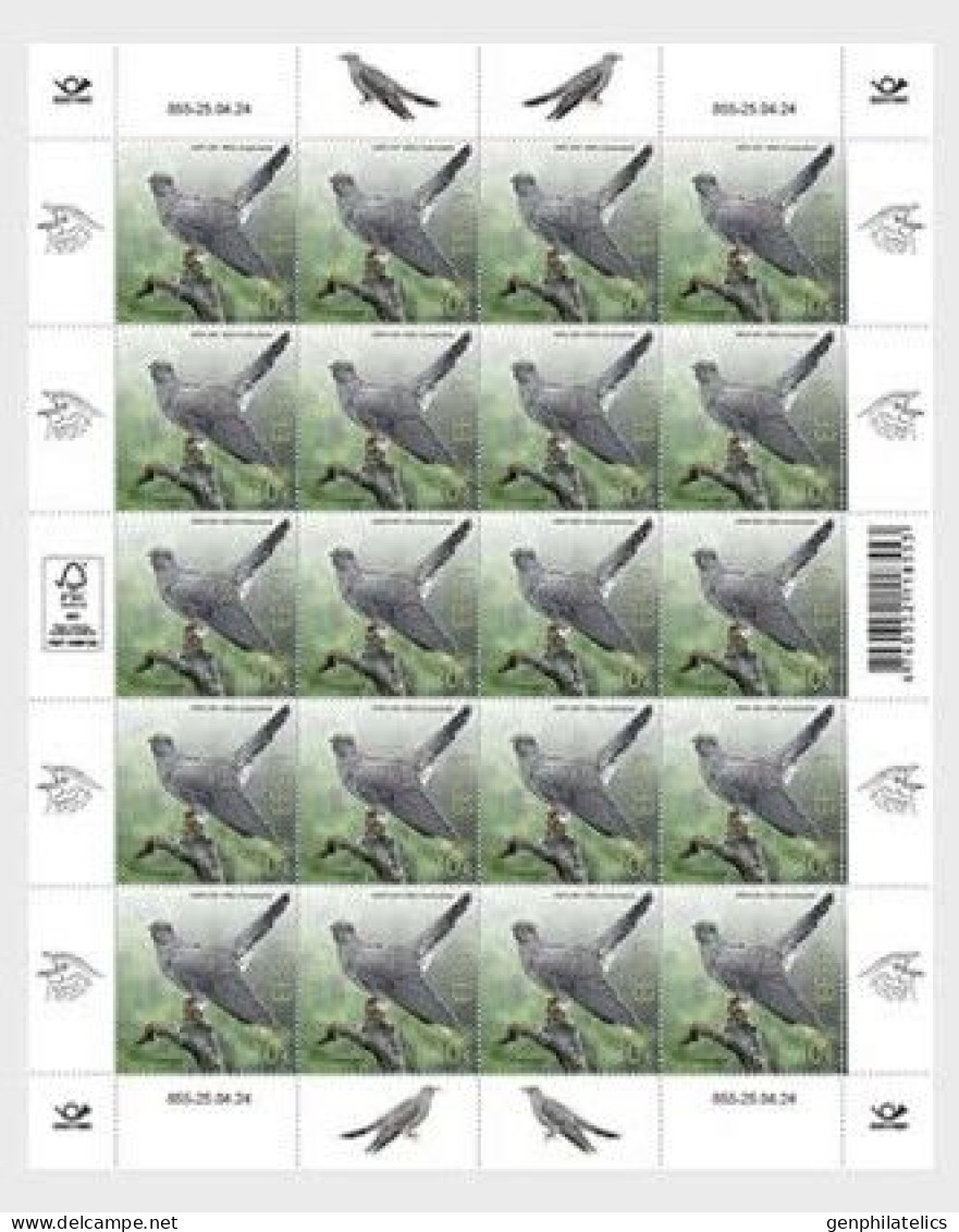 ESTONIA 2024 FAUNA Animals. Birds. The Common Cuckoo - Full Sheet MNH - Estonia