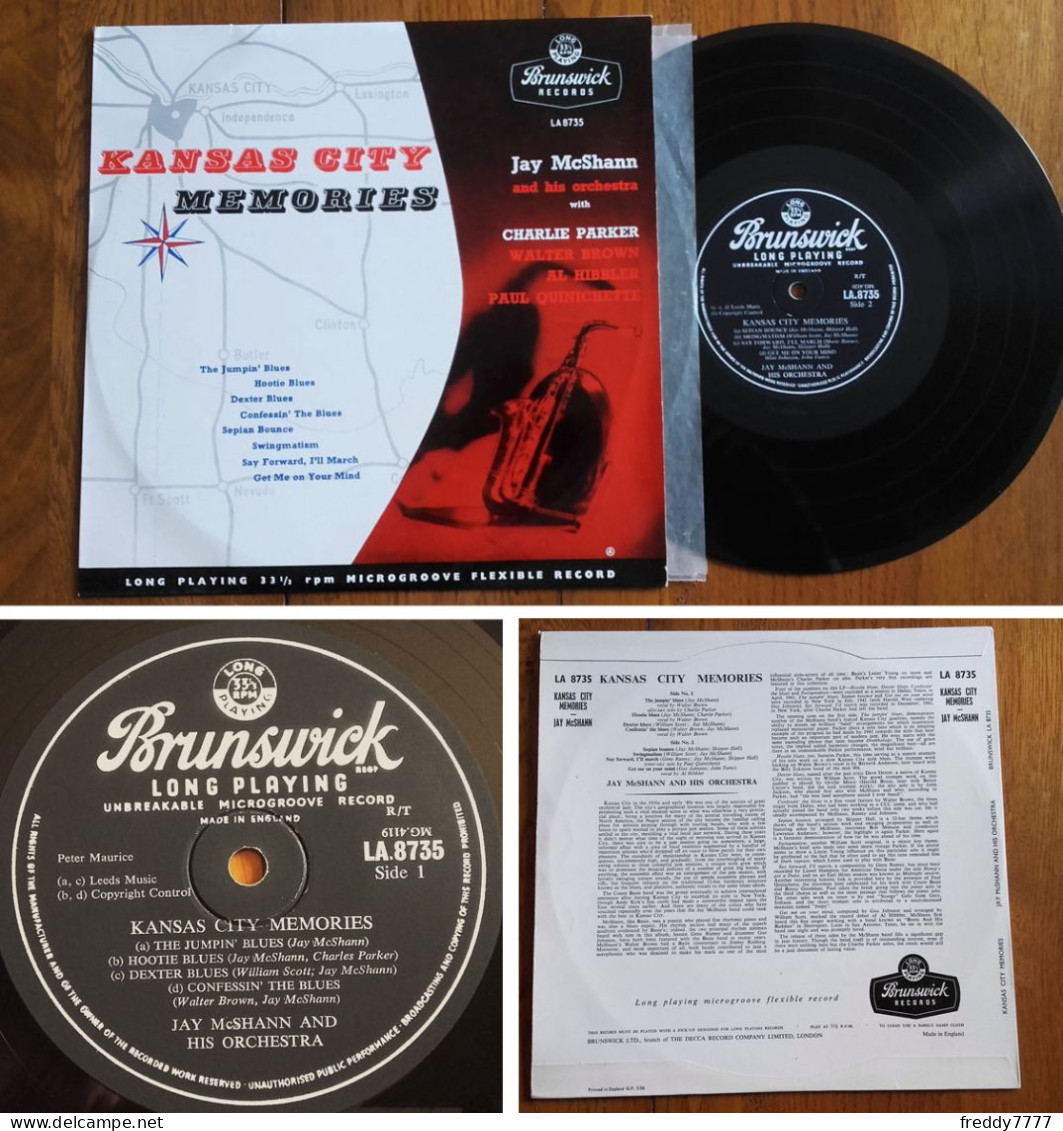 RARE English LP 33t RPM 25cm (10") JAY McSHANN W/ CHARLIE PARKER «Kansas City Memories» JAZZ (1956) - Jazz