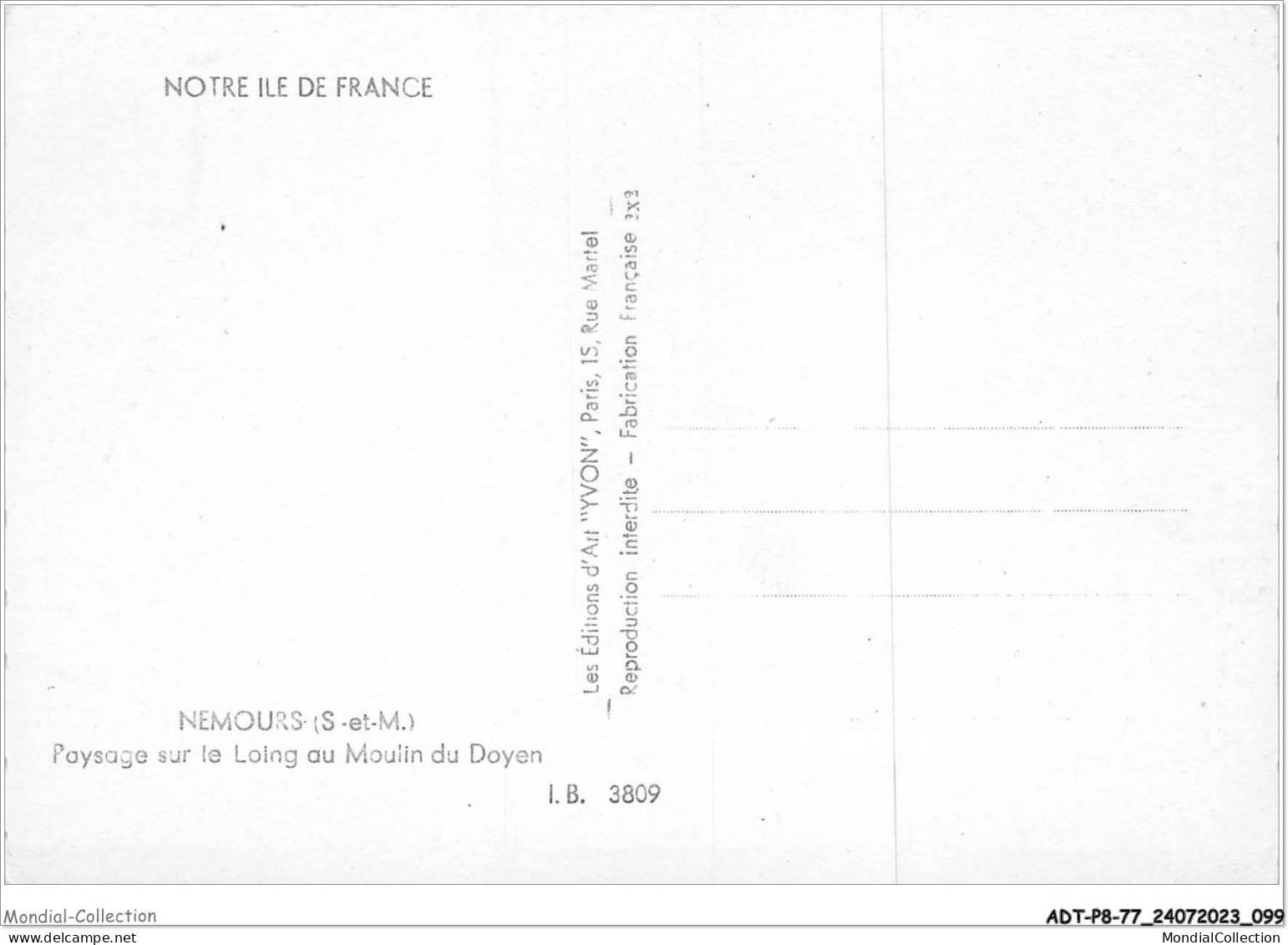 ADTP8-77-0716 - NEMOURS - Paysage Sur Le Loing Au Moulin Du Doyen  - Nemours