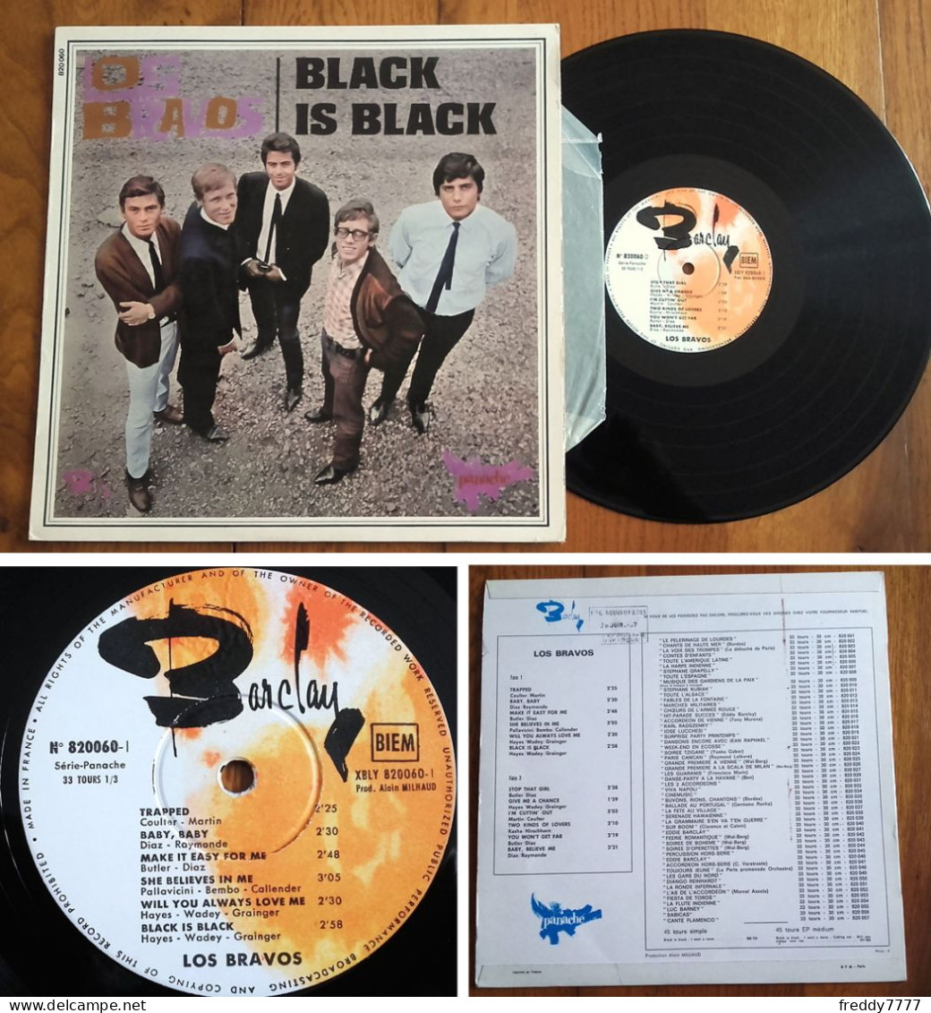 RARE French LP 33t RPM BIEM (12") LOS BRAVOS «Black Is Black» (1966) - Rock