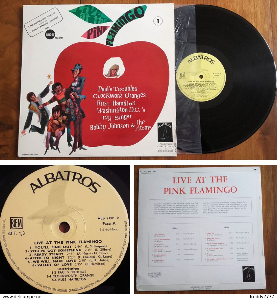 RARE French LP 33t RPM BIEM (12") «LIVE AT THE PINK FLAMINGO» (Clockwork Oranges, Washington D.C's Etc... 1968) - Collector's Editions