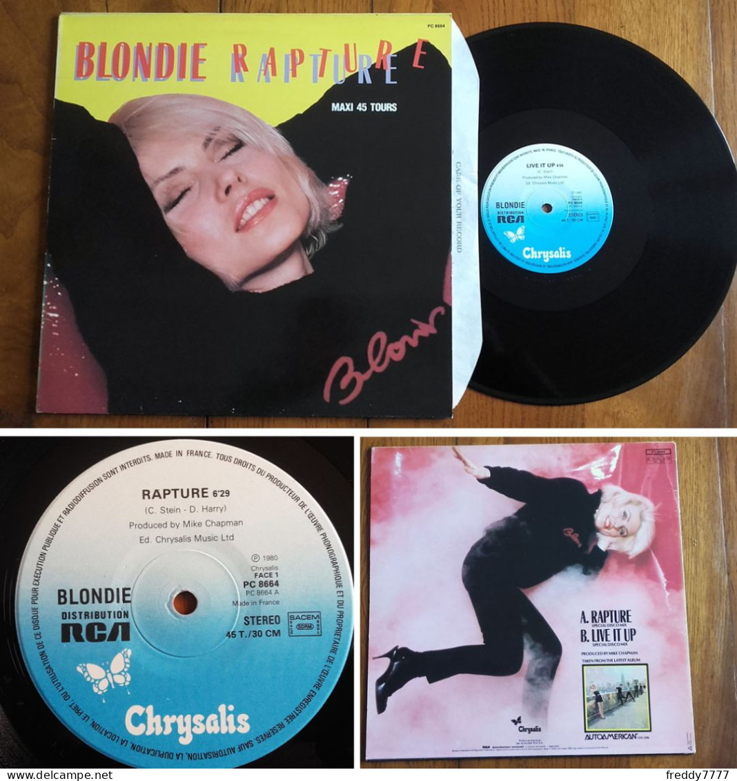 RARE French Maxi 45t RPM (12") BLONDIE «Rapture» +1 (1981) - 45 G - Maxi-Single